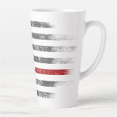 RED LINE  Betsy Ross Amerikaanse vlag Latte Mok (Rechts)