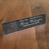 Red Line  Betsy Ross Amerikaanse vlag Naambordje (Zijkant)