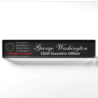 Red Line Betsy Ross Amerikaanse vlag Naambordje