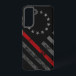 Red Line  Betsy Ross Amerikaanse vlag Samsung Galaxy Hoesje<br><div class="desc">Show uw steun voor onze eerste hulpverleners! Politie,  brand en redding,  en EMT beschikbaar!</div>