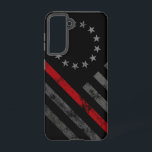Red Line  Betsy Ross Amerikaanse vlag Samsung Galaxy Hoesje<br><div class="desc">Show uw steun voor onze eerste hulpverleners! Politie,  brand en redding,  en EMT beschikbaar!</div>