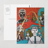 Red Line, Blue Line Postcard Briefkaart (Voorkant / Achterkant)