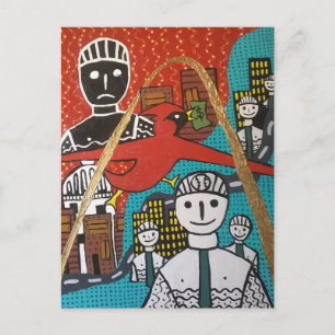 Red Line, Blue Line Postcard Briefkaart