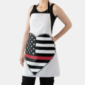 Red Line Flag Heart Schort (Insitu)