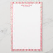 RED LINE KNIT 5.5x8.5 Zakelijk briefpapier (Voorkant)