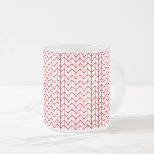 RED LINE KNIT Bevroren Glas Mok (Voorkant rechts)