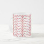 RED LINE KNIT Bevroren Glas Mok (Voorkant links)