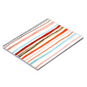 Red Lines Pattern. Horizontale illustratie lijn. Notitieboek (Linkerzijde)
