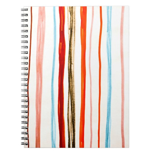 Red Lines Pattern. Horizontale illustratie lijn. Notitieboek (Voorkant)