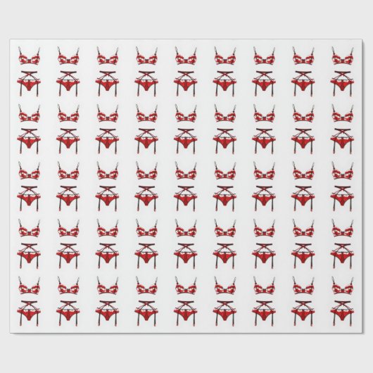 Red lingerie cadeaupapier (Vlak)