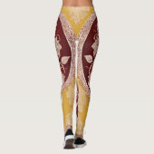 Red Lingerie Heart Lace AI art Leggings (Achterkant)