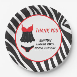 Red Lingerie Party Dank u Papieren Bordje