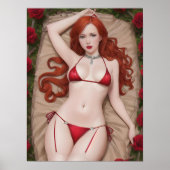 Red Lingerie Poster (Voorkant)