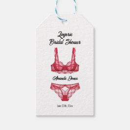 Red Lingerie Vrijgezellenfeest Cadeaulabel