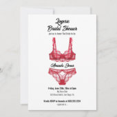 Red Lingerie Vrijgezellenfeest Kaart (Voorkant)