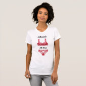 Red Lingerie Vrijgezellenfeest T-shirt (Voorkant volledig)