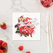 Red Lion Dancer Illustration Servet (Insitu)