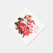 Red Lion Dancer Illustration Servet (Hoek)