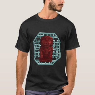 Red Lion Dog Pixel Art T-shirt
