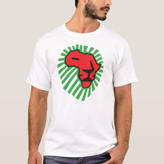Red Lion Green Mane Waka Waka Shirt Afrika (Voorkant)