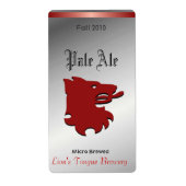 Red Lion Head Home gebrouwen bier Labels (Voorkant)