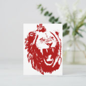 Red Lion King Briefkaart (Staand voorkant)