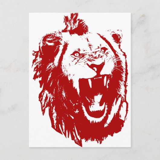 Red Lion King Briefkaart (Voorkant)
