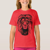 Red Lion T-Shirt | Colorful Lion Drawing (Voorkant)