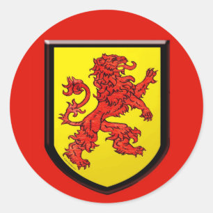 Red Lion Yellow Shield Ronde Sticker