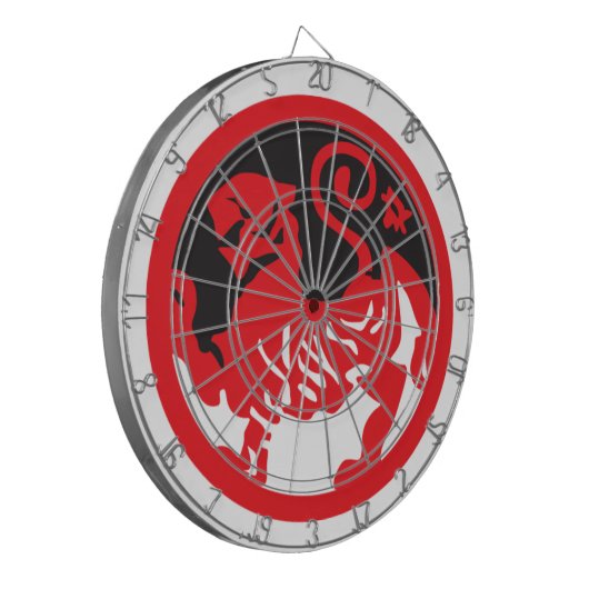 Red Lion Yin Yang Dart Board Dartbord (Voorkant Links)
