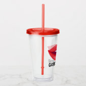 Red Lip Gossip Queen Tumbler Acryl Drinkbeker (Rechts)