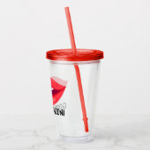 Red Lip Gossip Queen Tumbler Acryl Drinkbeker (Links)