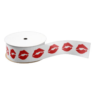 Red Lip Kiss Grosgrain Lint
