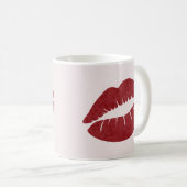 Red Lip Print voor Valentijnsdag Mok (Voorkant rechts)