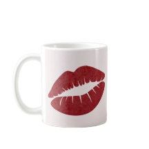Red Lip Print voor Valentijnsdag Mok