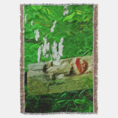 Red Lipped American Indian Totem bij wilde bloemen Deken (Voorkant Verticaal)