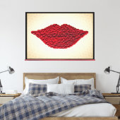Red Lips Art Print Muurdecoratie (Insitu (Slaapkamer))
