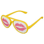 Red Lips Aviator Zonnebril (Gekanteld)