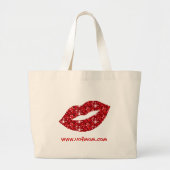 Red Lips Bag Grote Tote Bag (Voorkant)