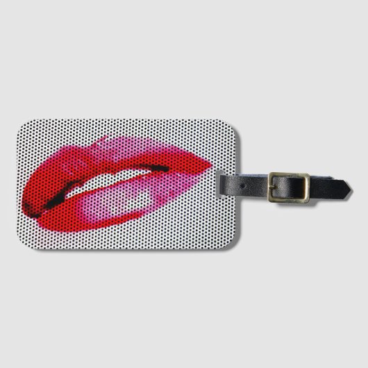 Red Lips Bagagelabel (Voorkant (horizontaal))
