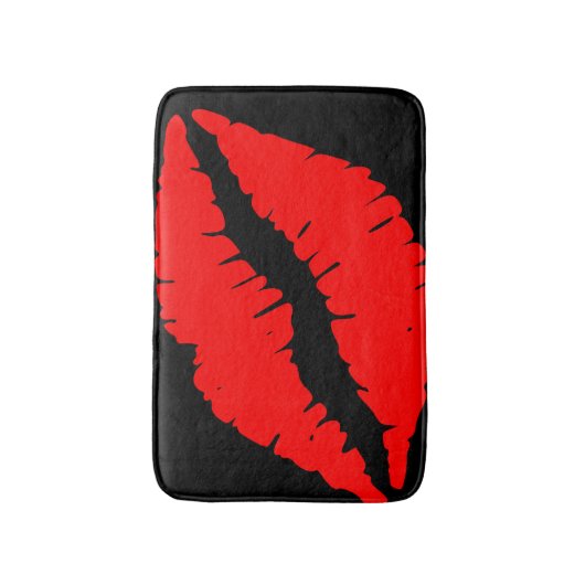 Red Lips Bath Mat (Voorkant Verticaal)