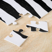 Red Lips Black and White Zebra Legpuzzel (Zijkant)