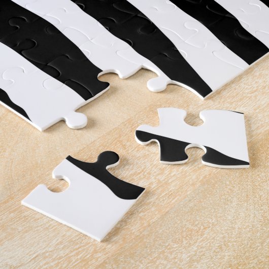 Red Lips Black and White Zebra Legpuzzel (Zijkant)