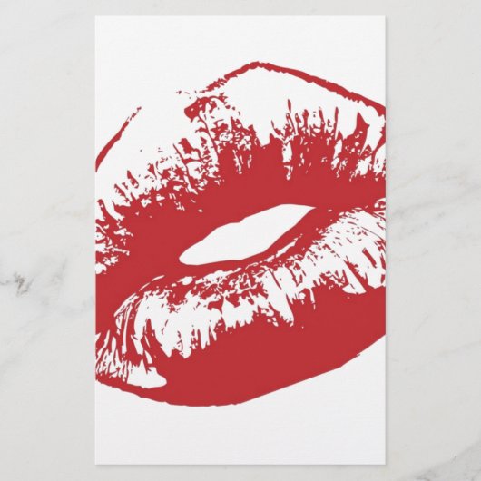 Red Lips Briefpapier (Voorkant)