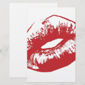 Red Lips Briefpapier (Voorkant / Achterkant)