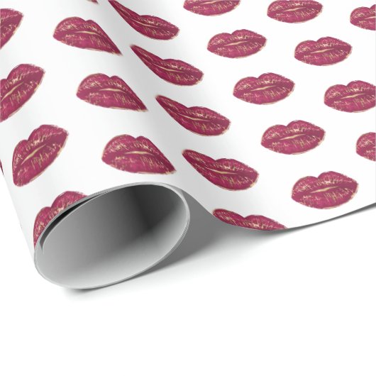 Red Lips Cadeaupapier (Rol Hoek)