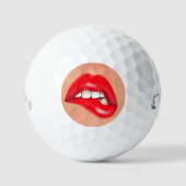 Red Lips Callaway Supersonft Golf Balls Golfballen (Voorkant)