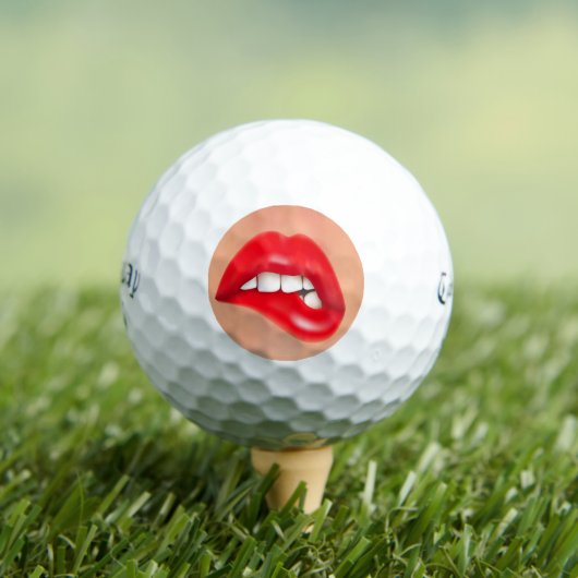 Red Lips Callaway Supersonft Golf Balls Golfballen (Insitu Shirt)