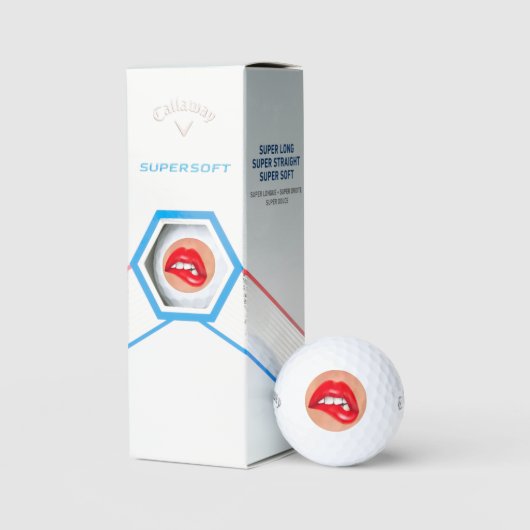 Red Lips Callaway Supersonft Golf Balls Golfballen (Verpakking)