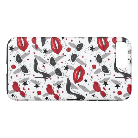 Red Lips Case-Mate iPhone Case (Achterkant (Horizontaal))